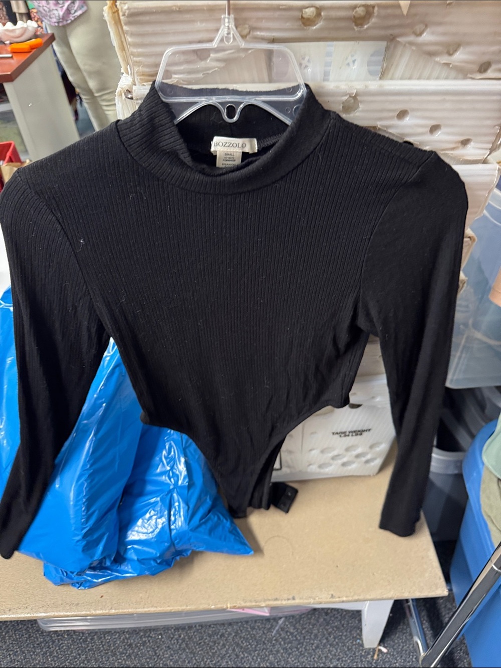 Bozzolo mock neck bodysuit S // 082616